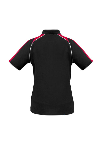 Biz Collection Womens Triton Short Sleeve Polo - Black/Red/White