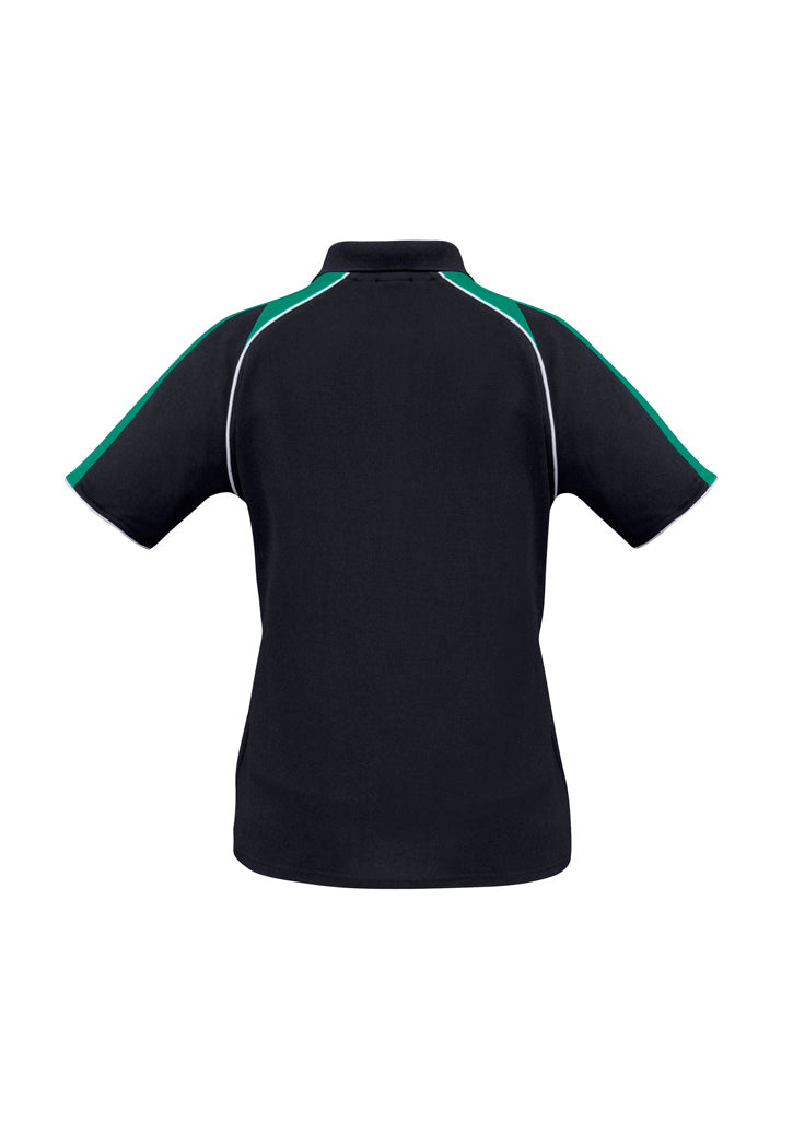 Biz Collection Womens Triton Short Sleeve Polo - Navy/Kelly Green/White