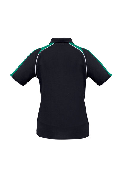 Biz Collection Womens Triton Short Sleeve Polo - Navy/Kelly Green/White