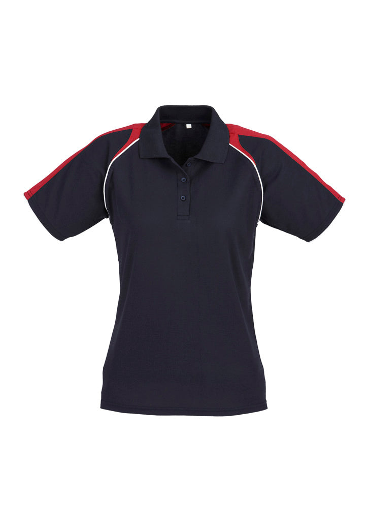 Biz Collection Womens Triton Short Sleeve Polo - Navy/Red/White