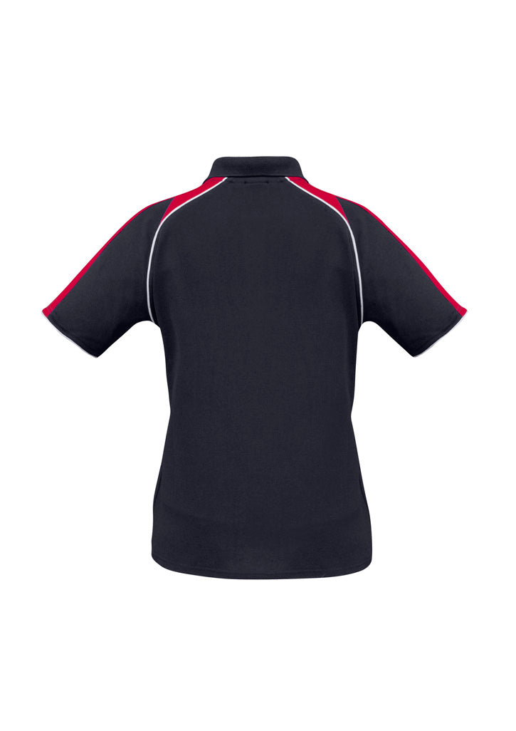Biz Collection Womens Triton Short Sleeve Polo - Navy/Red/White