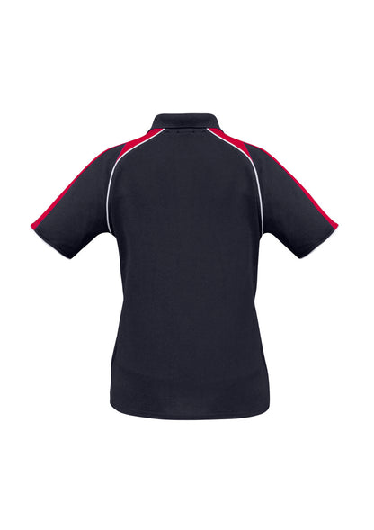 Biz Collection Womens Triton Short Sleeve Polo - Navy/Red/White
