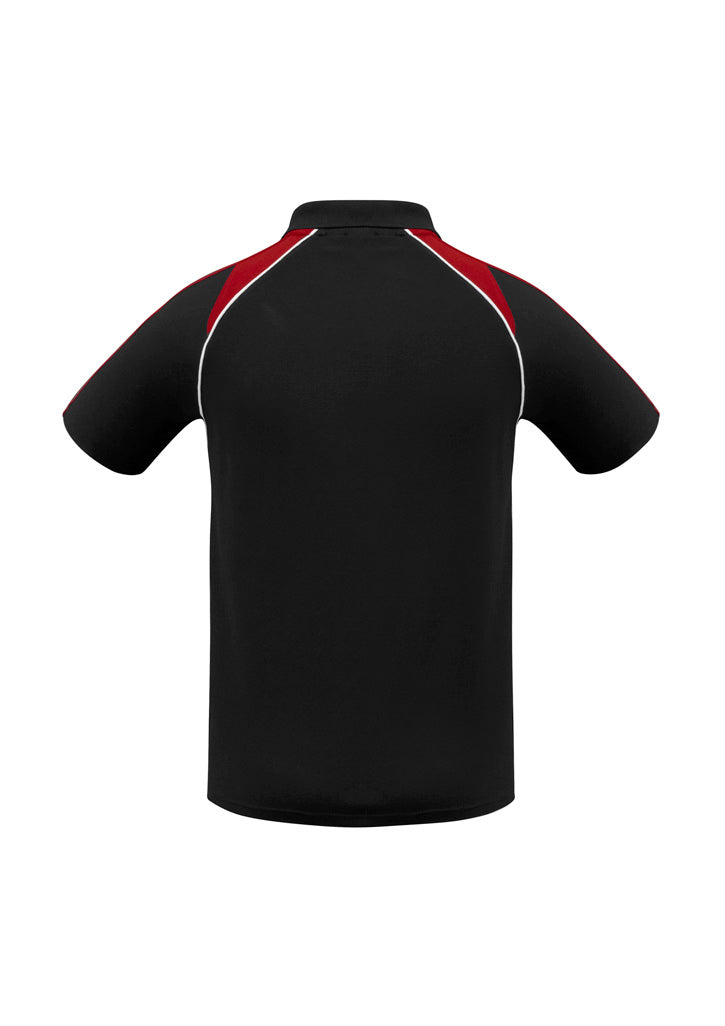 Biz Collection Mens Triton Short Sleeve Polo - Black/Red/White