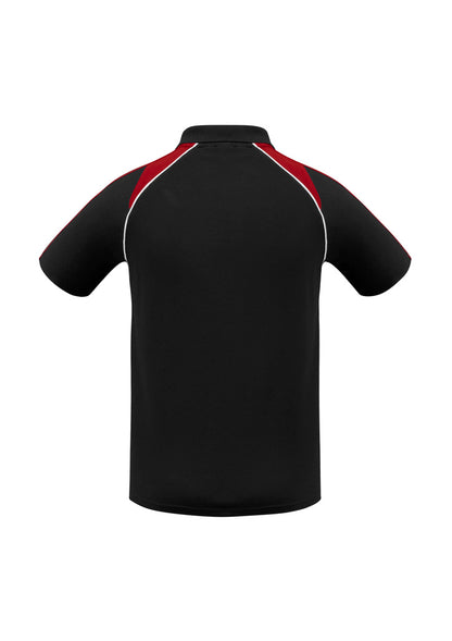 Biz Collection Mens Triton Short Sleeve Polo - Black/Red/White