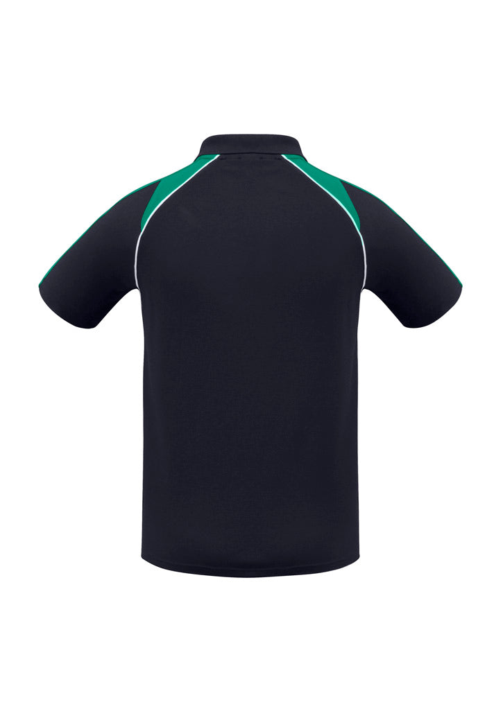 Biz Collection Mens Triton Short Sleeve Polo - Navy/Kelly Green/White