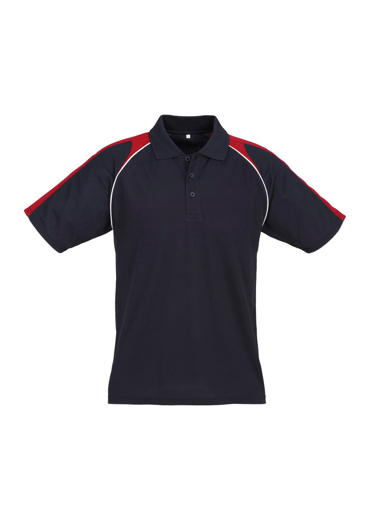 Biz Collection Mens Triton Short Sleeve Polo - Navy/Red/White