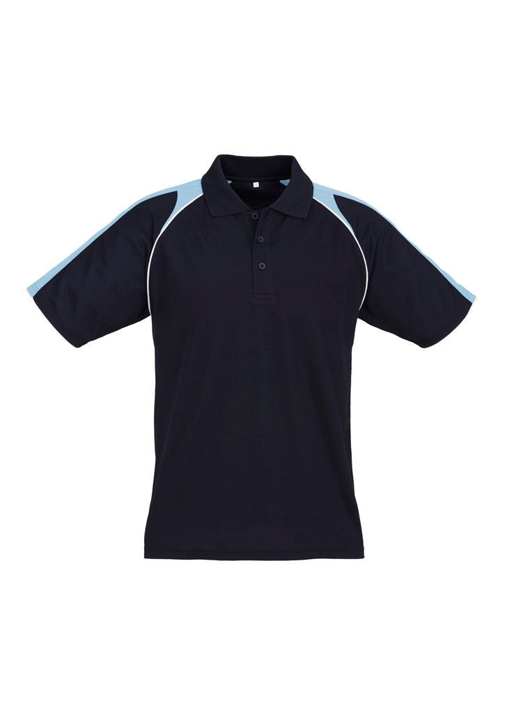 Biz Collection Mens Triton Short Sleeve Polo - Navy/Spring Blue/White