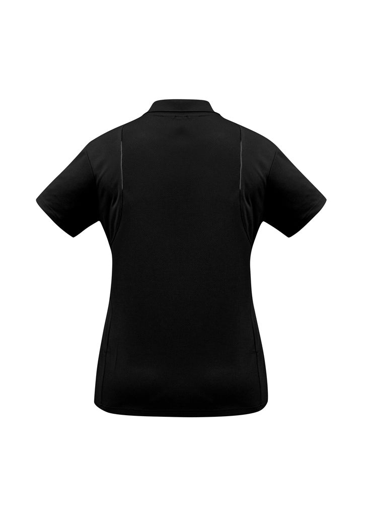 Biz Collection Womens United Short Sleeve Polo - Black/Ash