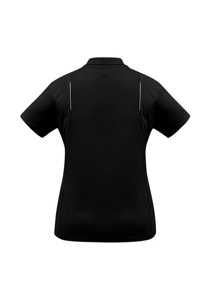 Biz Collection Womens United Short Sleeve Polo - Black/White