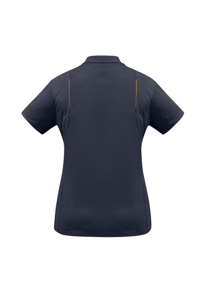 Biz Collection Womens United Short Sleeve Polo - Navy/Gold