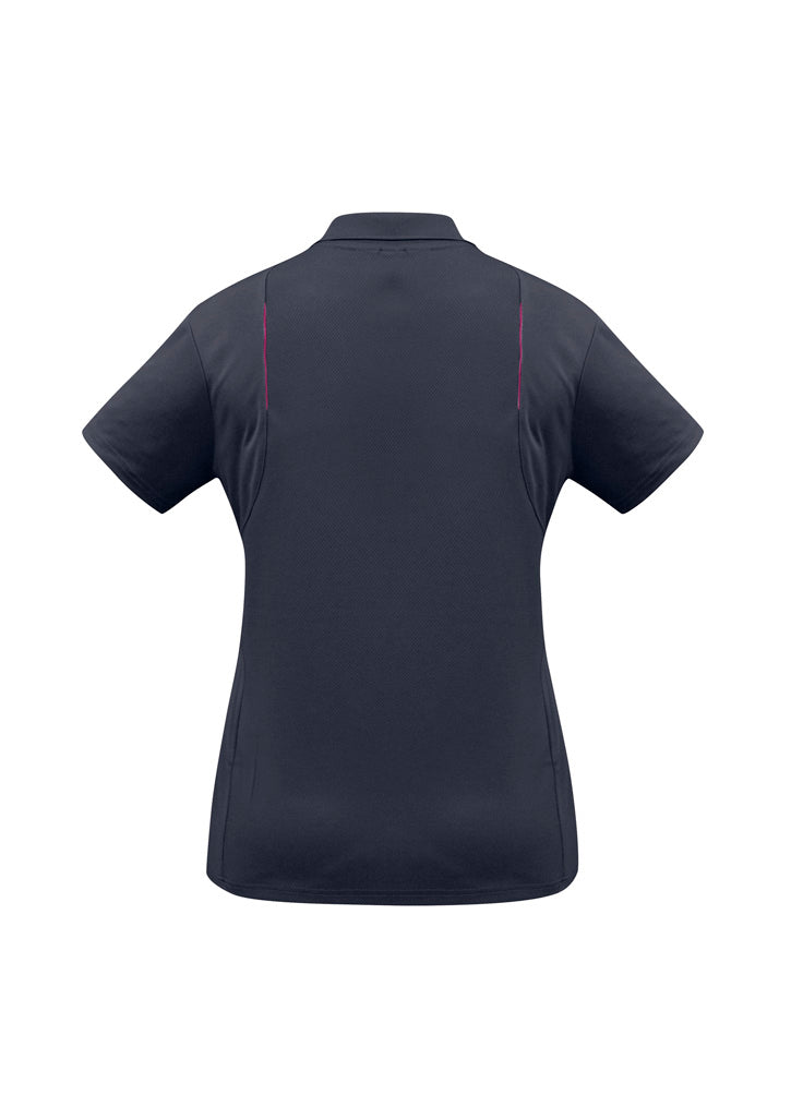 Biz Collection Womens United Short Sleeve Polo - Navy/Magenta