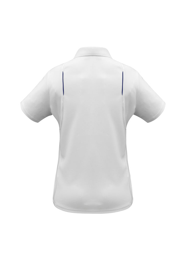 Biz Collection Womens United Short Sleeve Polo - White/Navy