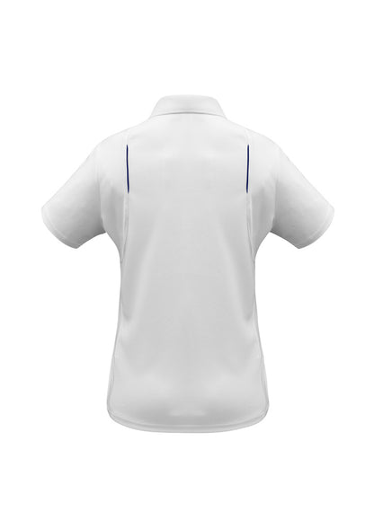 Biz Collection Womens United Short Sleeve Polo - White/Navy