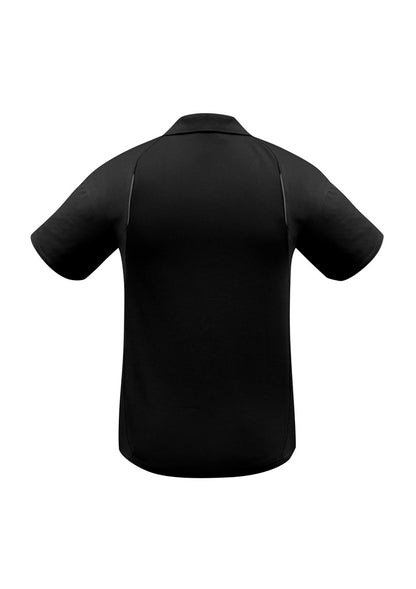 Biz Collection Mens United Short Sleeve Polo - Black/Ash