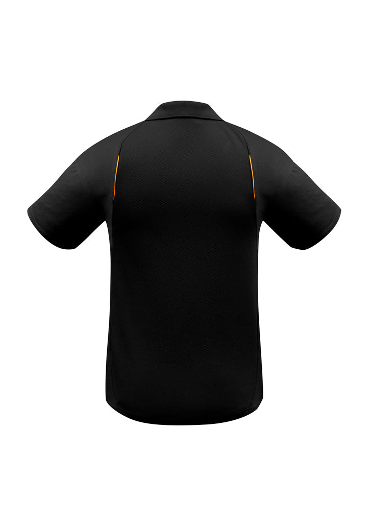 Biz Collection Mens United Short Sleeve Polo - Black/Gold