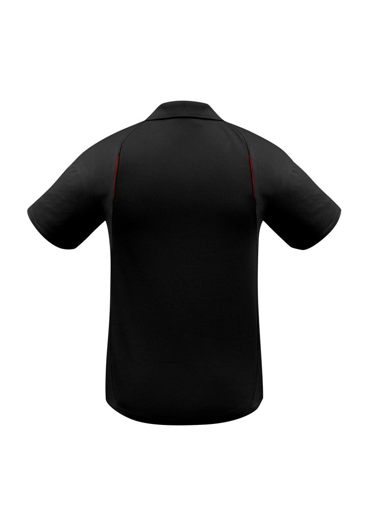 Biz Collection Mens United Short Sleeve Polo - Black/Red