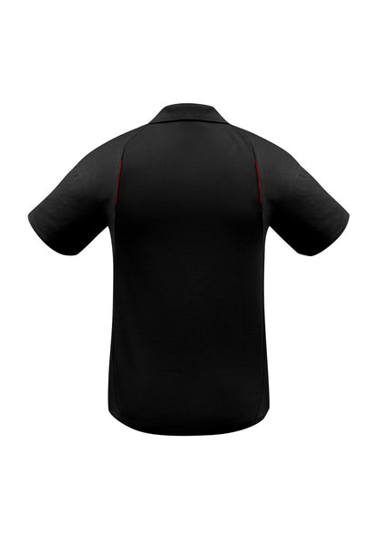 Biz Collection Mens United Short Sleeve Polo - Black/Red