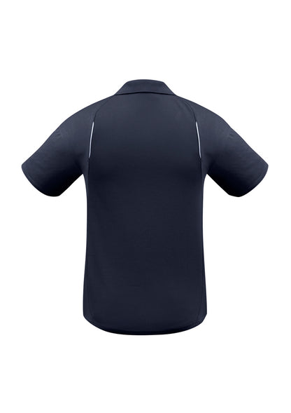 Biz Collection Mens United Short Sleeve Polo - Navy/White