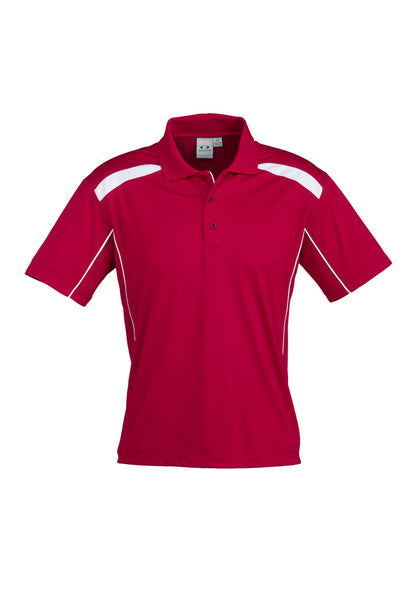 Biz Collection Mens United Short Sleeve Polo - Red/White
