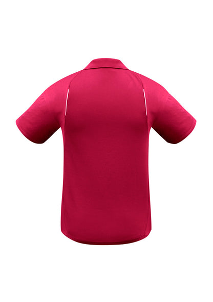 Biz Collection Mens United Short Sleeve Polo - Red/White