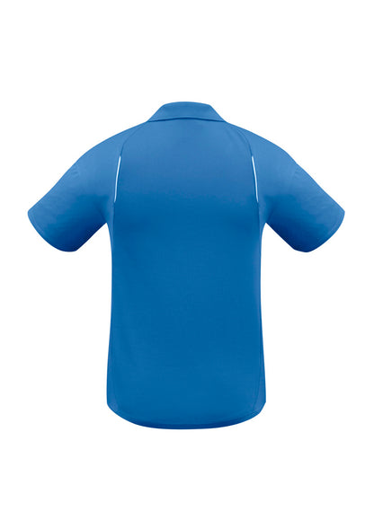 Biz Collection Mens United Short Sleeve Polo - Royal/White
