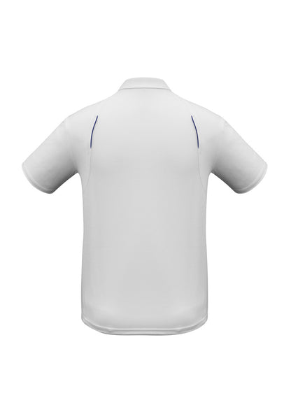 Biz Collection Mens United Short Sleeve Polo - White/Navy