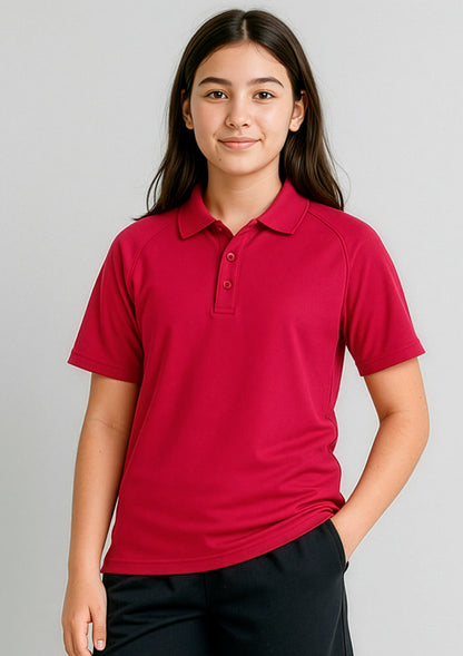 Biz Collection Kids Sprint Short Sleeve Polo - Red