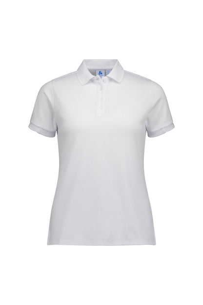 Biz Collection Womens Focus Short Sleeve Polo - White/White
