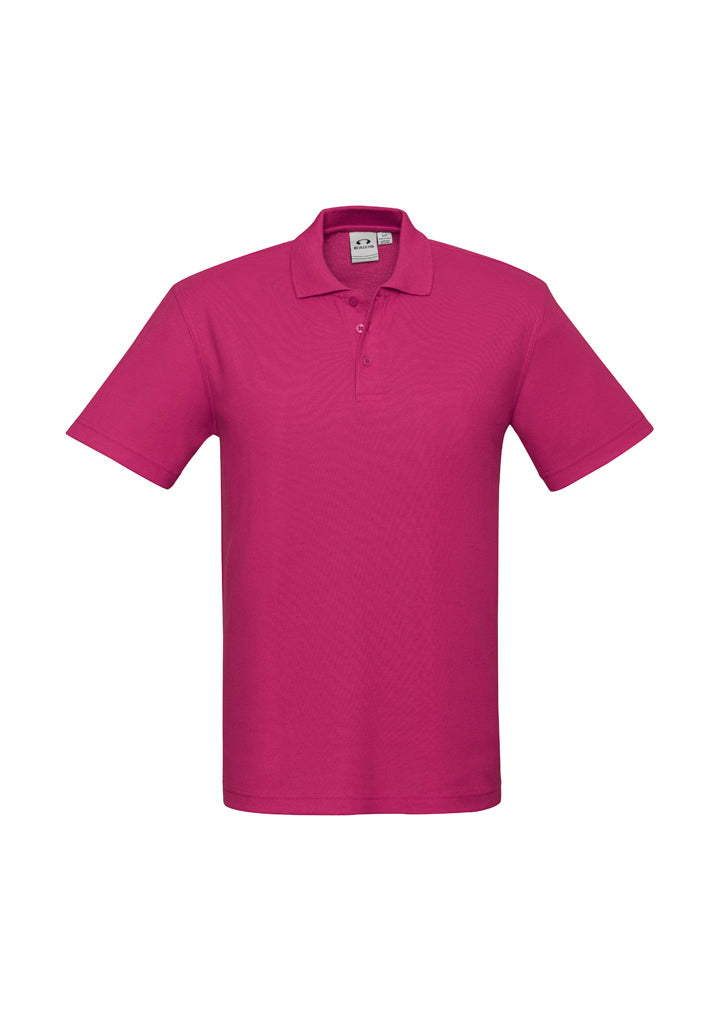 Biz Collection Kids Crew Short Sleeve Polo - Fuchsia