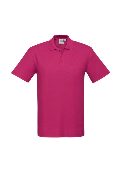 Biz Collection Kids Crew Short Sleeve Polo - Fuchsia