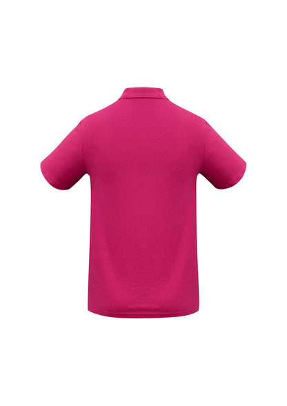 Biz Collection Kids Crew Short Sleeve Polo - Fuchsia