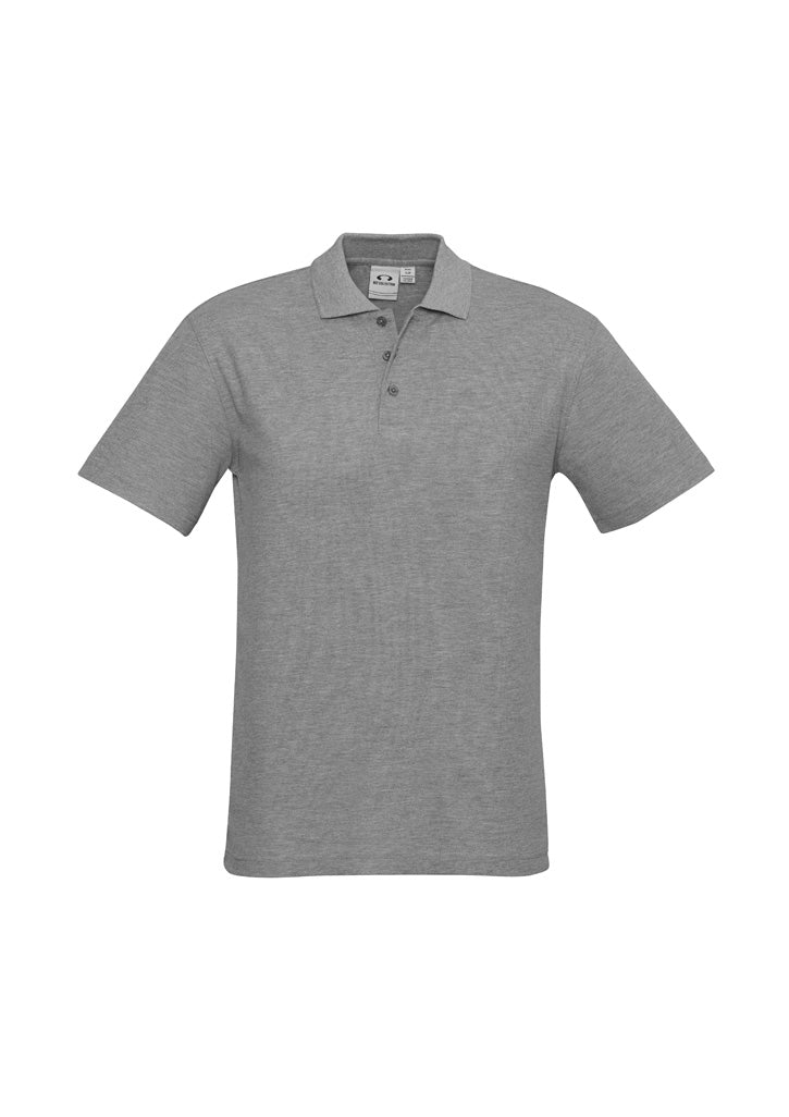 Biz Collection Kids Crew Short Sleeve Polo - Grey Marle