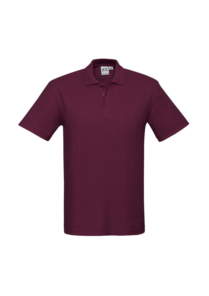 Biz Collection Kids Crew Short Sleeve Polo - Maroon