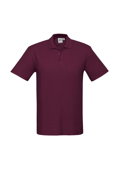 Biz Collection Kids Crew Short Sleeve Polo - Maroon