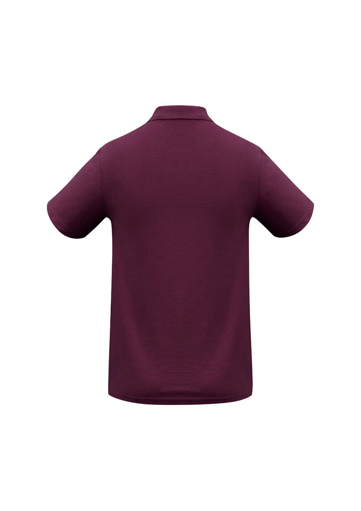 Biz Collection Kids Crew Short Sleeve Polo - Maroon