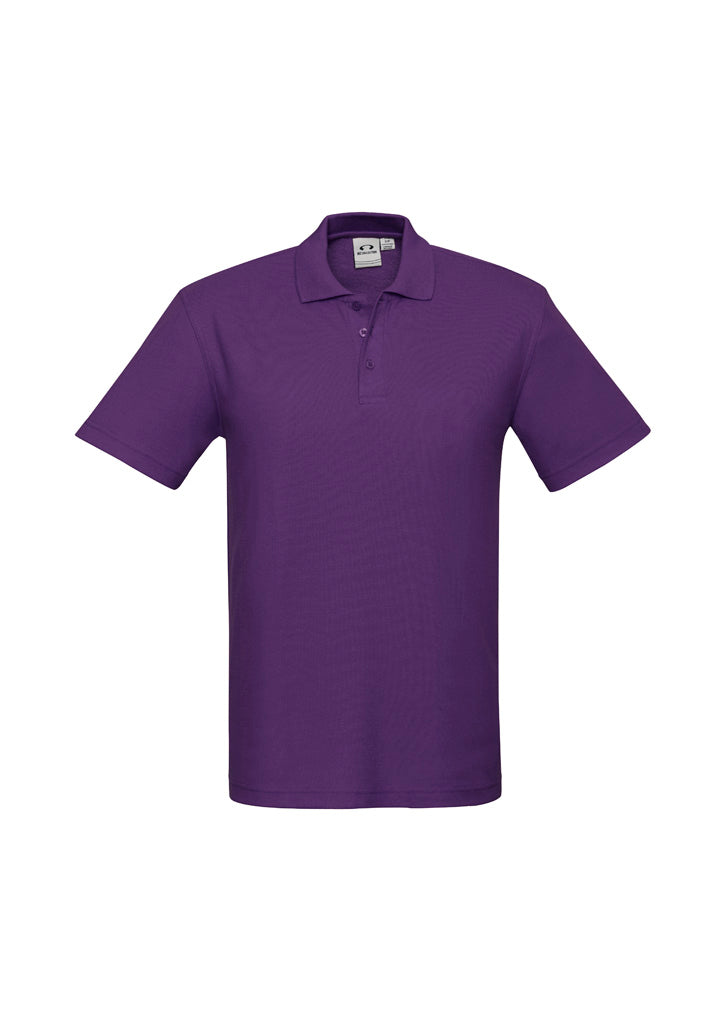 Biz Collection Kids Crew Short Sleeve Polo - Purple