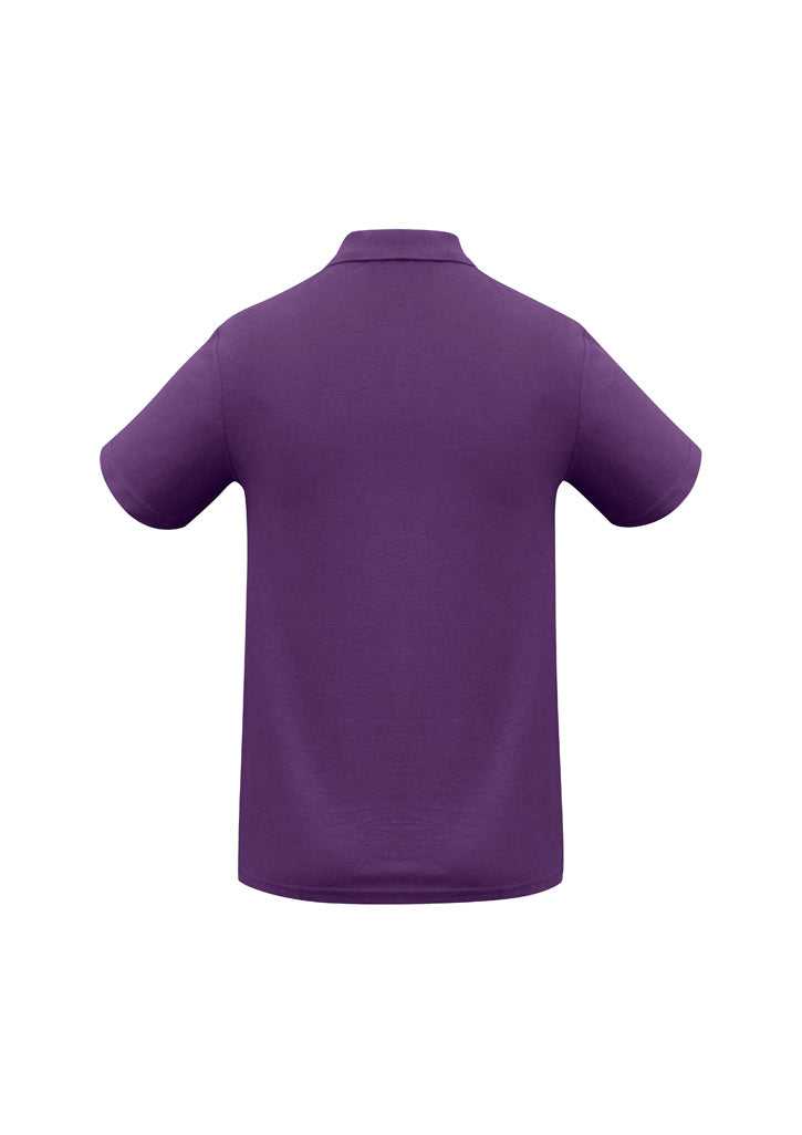 Biz Collection Kids Crew Short Sleeve Polo - Purple