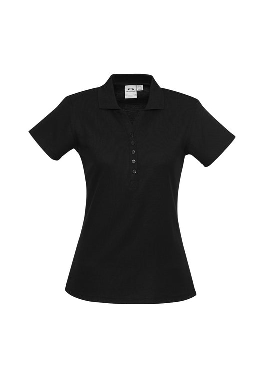 Biz Collection Womens Crew Short Sleeve Polo - Fuchsia