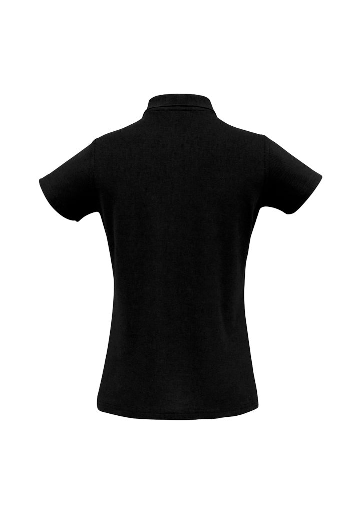 Biz Collection Womens Crew Short Sleeve Polo - Black