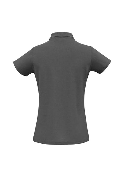 Biz Collection Womens Crew Short Sleeve Polo - Charcoal