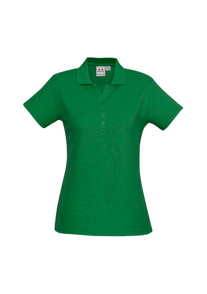 Biz Collection Womens Crew Short Sleeve Polo - Kelly Green