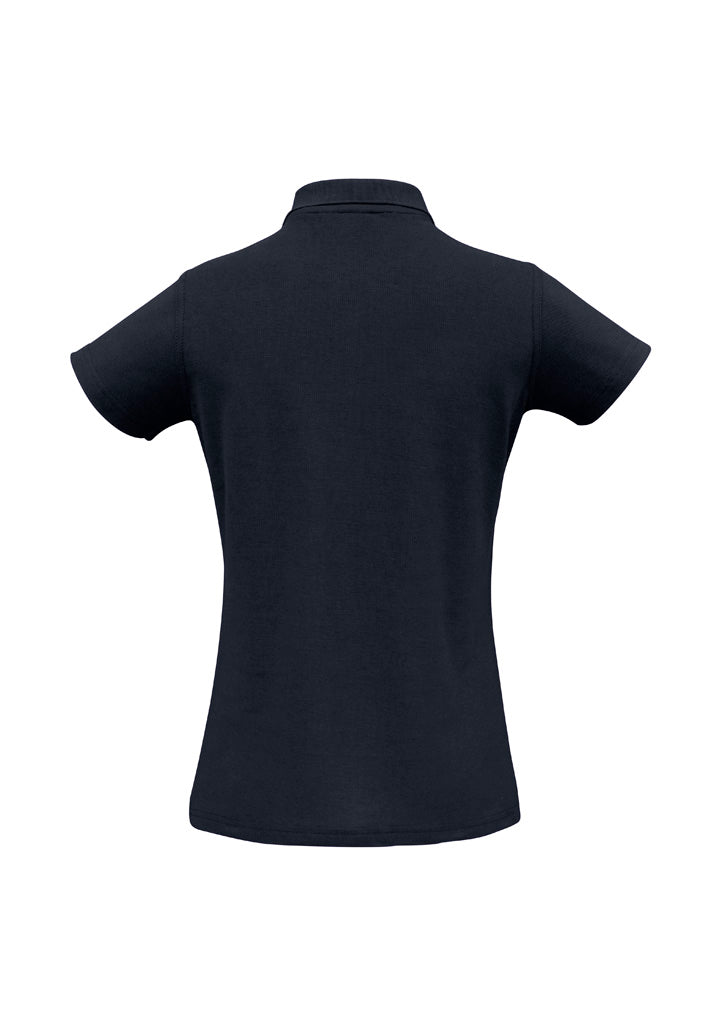 Biz Collection Womens Crew Short Sleeve Polo - Navy
