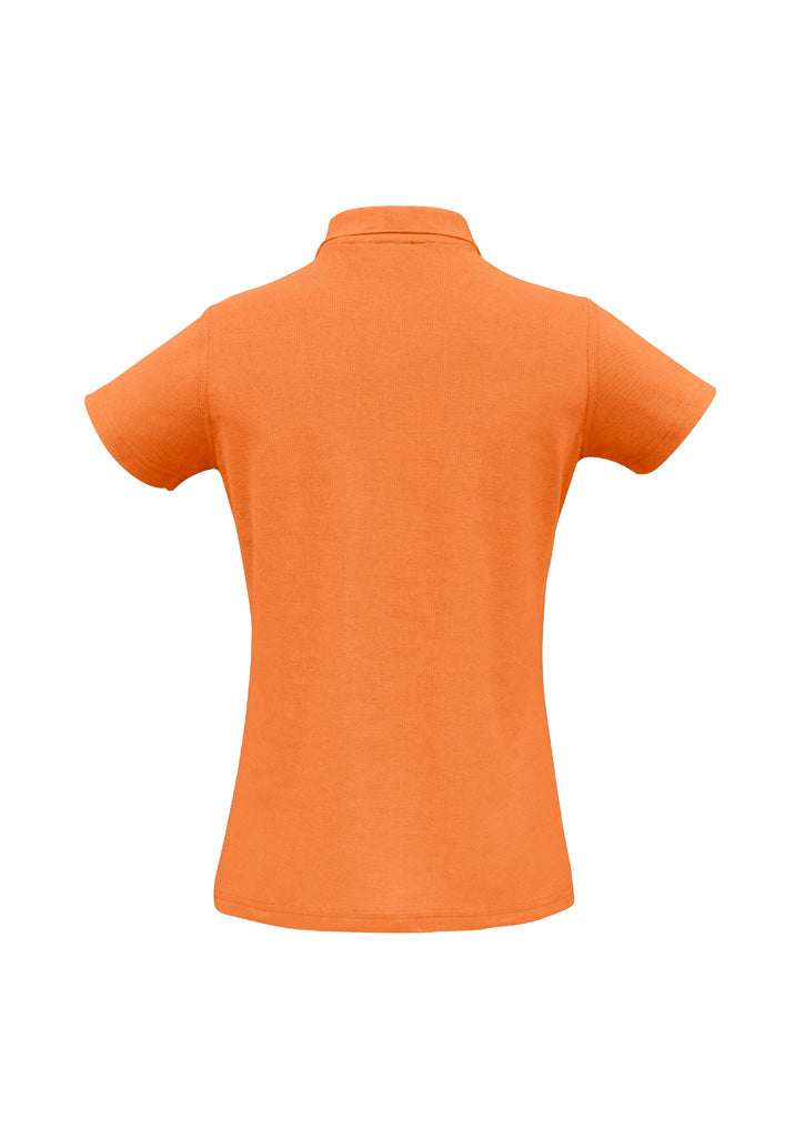 Biz Collection Womens Crew Short Sleeve Polo - Orange