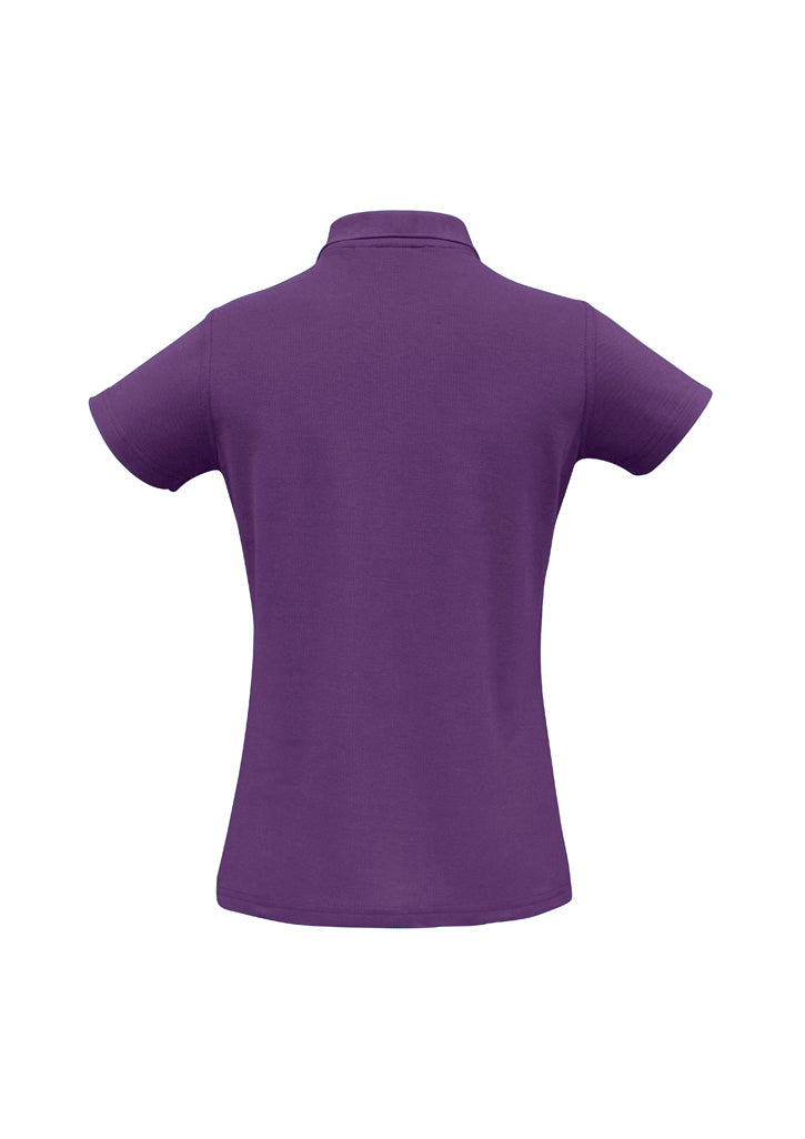Biz Collection Womens Crew Short Sleeve Polo - Purple