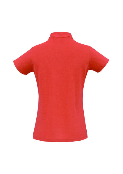 Biz Collection Womens Crew Short Sleeve Polo - Red