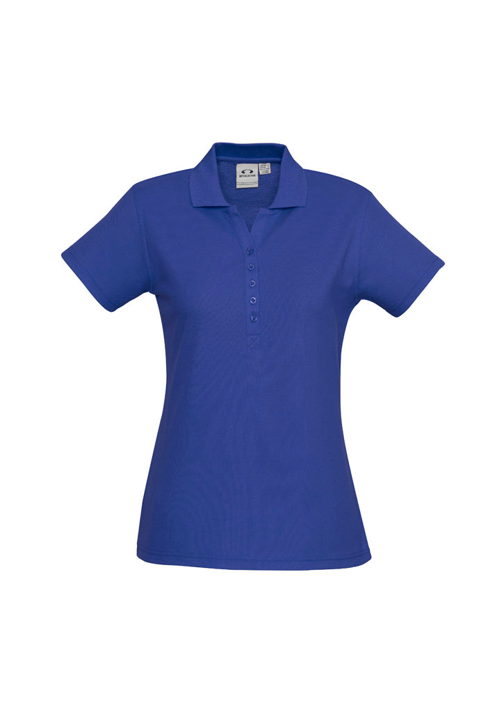 Biz Collection Womens Crew Short Sleeve Polo - Royal