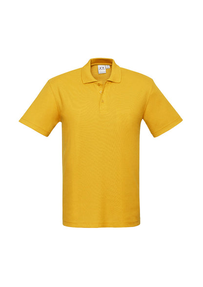 Biz Collection Mens Crew Short Sleeve Polo - Gold