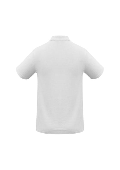 Biz Collection Mens Crew Short Sleeve Polo - White