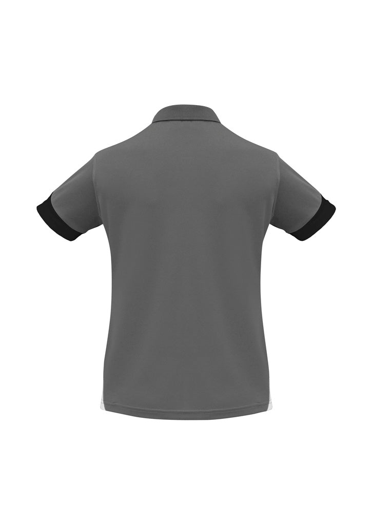 Biz Collection Womens Talon Short Sleeve Polo - Ash/Black