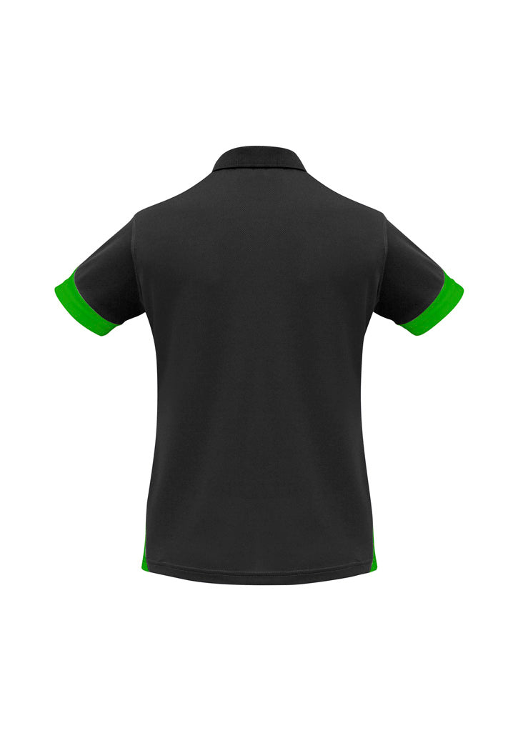 Biz Collection Womens Talon Short Sleeve Polo - Black/Green